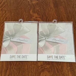 Simplicity Save The Date Tags - Pink & Silver (80 Pack)